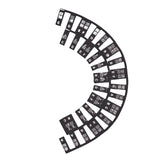 Maxbell Silicone Piano Stickers Portable Dustproof for Boys and Girls Beginners Black bottom white