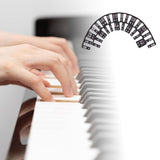 Maxbell Silicone Piano Stickers Portable Dustproof for Boys and Girls Beginners Black bottom white