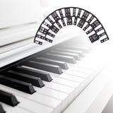 Maxbell Silicone Piano Stickers Portable Dustproof for Boys and Girls Beginners Black bottom white
