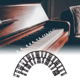Maxbell Silicone Piano Stickers Portable Dustproof for Boys and Girls Beginners Black bottom white