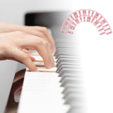 Maxbell Silicone Piano Stickers Portable Dustproof for Boys and Girls Beginners Pink color