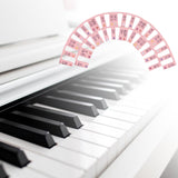 Maxbell Silicone Piano Stickers Portable Dustproof for Boys and Girls Beginners Pink color