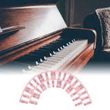 Maxbell Silicone Piano Stickers Portable Dustproof for Boys and Girls Beginners Pink color