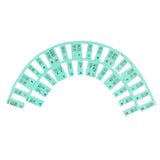 Maxbell Silicone Piano Stickers Portable Dustproof for Boys and Girls Beginners Light green bottom