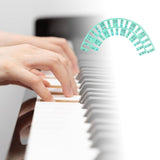 Maxbell Silicone Piano Stickers Portable Dustproof for Boys and Girls Beginners Light green bottom