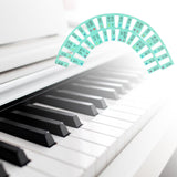 Maxbell Silicone Piano Stickers Portable Dustproof for Boys and Girls Beginners Light green bottom