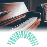 Maxbell Silicone Piano Stickers Portable Dustproof for Boys and Girls Beginners Light green bottom