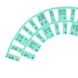 Maxbell Silicone Piano Stickers Portable Dustproof for Boys and Girls Beginners Light green bottom