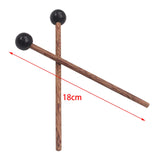 Maxbell 2x Drumsticks Percussion Instrument Parts 18cm Length Wooden Mallet for Bell