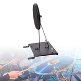 Maxbell Drum Pad Musical Mute with Drum Pedal Durable for Training Beginner Drummer Black