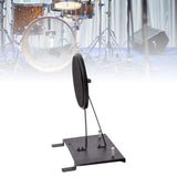 Maxbell Drum Pad Musical Mute with Drum Pedal Durable for Training Beginner Drummer Black