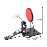 Maxbell Drum Pad Musical Mute with Drum Pedal Durable for Training Beginner Drummer