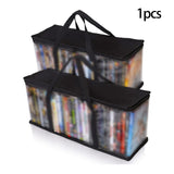 Maxbell DVD Storage Bag Zipper Organizer with Handles Display for Book Office CD