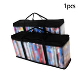 Maxbell DVD Storage Bag Zipper Organizer with Handles Display for Book Office CD