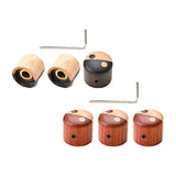 Maxbell Volume Timbre Knobs Wooden Bass Replacement Durable for Outdoor Daily Use A