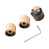 Maxbell Volume Timbre Knobs Wooden Bass Replacement Durable for Outdoor Daily Use A