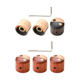 Maxbell Volume Timbre Knobs Wooden Bass Replacement Durable for Outdoor Daily Use A