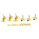Maxbell Guitar String Tuning Pegs 3 Left 3 Right Headstocks Durable Accessory Golden