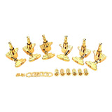Maxbell Guitar String Tuning Pegs 3 Left 3 Right Headstocks Durable Accessory Golden