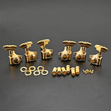Maxbell Guitar String Tuning Pegs 3 Left 3 Right Headstocks Durable Accessory Golden