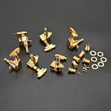 Maxbell Guitar String Tuning Pegs 3 Left 3 Right Headstocks Durable Accessory Golden