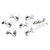 Maxbell Guitar String Tuning Pegs 3 Left 3 Right Headstocks Durable Accessory Silver