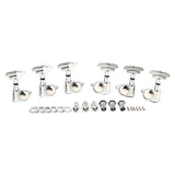 Maxbell Guitar String Tuning Pegs 3 Left 3 Right Headstocks Durable Accessory Silver