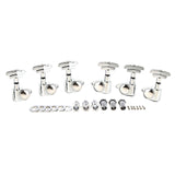 Maxbell Guitar String Tuning Pegs 3 Left 3 Right Headstocks Durable Accessory Silver
