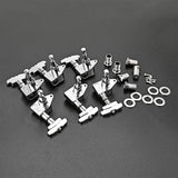 Maxbell Guitar String Tuning Pegs 3 Left 3 Right Headstocks Durable Accessory Silver