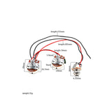 Maxbell Guitar Potentiometer Durable Complete Circuit Wiring for Bass Replacement