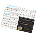 Maxbell Transparent Piano Keyboard Stickers for Beginners 88/61/54/49/37 Key