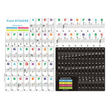 Maxbell Transparent Piano Keyboard Stickers for Beginners 88/61/54/49/37 Key