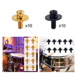 Maxbell Drum Lug Screws Drum Set Lightweight for Parts Replacement Accessories black