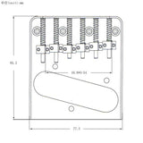 Maxbell Guitar Bridge Vintage Alloy Acoustic Classical Guitar Parts for Guitar Parts
