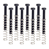 Maxbell 8 Pieces Double Coil Pickup Frame Screws Springs Potable for Guitar Parts Black