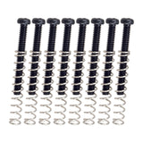 Maxbell 8 Pieces Double Coil Pickup Frame Screws Springs Potable for Guitar Parts Black