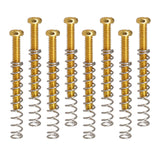 Maxbell 8 Pieces Double Coil Pickup Frame Screws Springs Potable for Guitar Parts Aureate