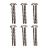 Maxbell Iron Guitar Bridge Saddles Screws Durable for Electric Guitar Bridge Parts Argent