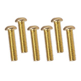 Maxbell Iron Guitar Bridge Saddles Screws Durable for Electric Guitar Bridge Parts Aureate