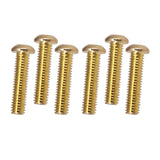 Maxbell Iron Guitar Bridge Saddles Screws Durable for Electric Guitar Bridge Parts Aureate