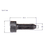 Maxbell Electric Guitar Bridge Saddles Locking String Screws for Guitar Repairing Black