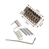 Maxbell Electric Guitar Tremolo Bridge Single Tremolo Bridge for 6 Strings Guitar