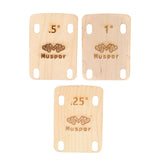 Maxbell 3 Pieces 4 Holes Neck Plate Gaskets 0.25 0.5, 1 Degrees for Electric Guitar