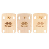 Maxbell 3 Pieces 4 Holes Neck Plate Gaskets 0.25 0.5, 1 Degrees for Electric Guitar