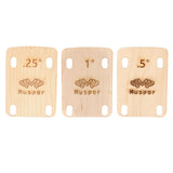 Maxbell 3 Pieces 4 Holes Neck Plate Gaskets 0.25 0.5, 1 Degrees for Electric Guitar