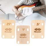 Maxbell 3 Pieces 4 Holes Neck Plate Gaskets 0.25 0.5, 1 Degrees for Electric Guitar