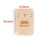 Maxbell 3 Pieces 4 Holes Neck Plate Gaskets 0.25 0.5, 1 Degrees for Electric Guitar