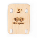 Maxbell 3 Pieces 4 Holes Neck Plate Gaskets 0.25 0.5, 1 Degrees for Electric Guitar