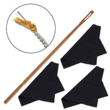 Maxbell Flute Cleaner Flute Cleaning Supplies Multifunctional for Cleaning Polishing 3pcs Cloth Rod