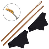 Maxbell Flute Cleaner Flute Cleaning Supplies Multifunctional for Cleaning Polishing 2pcs Rod 2pcs Cloth